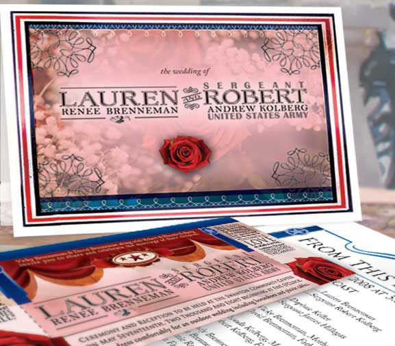 Patriotic wedding invitat