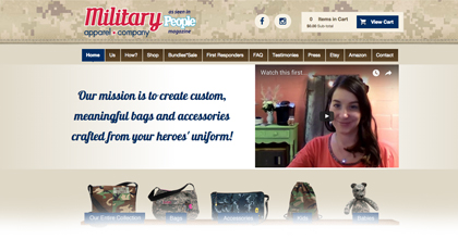 Military Apparel Company's website